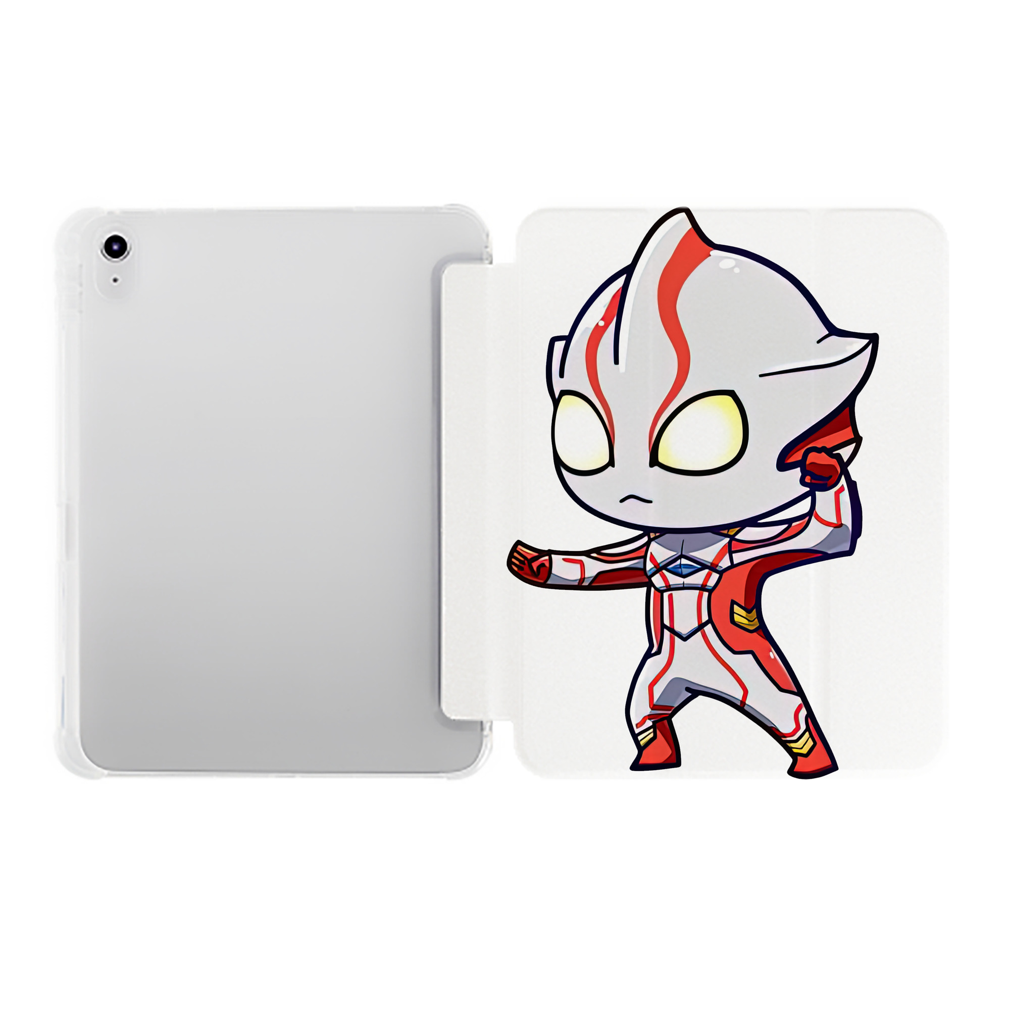 （画像用） ウルトラマン Ultraman IPad ケース ペン収納付き 三つ折りスタンド PUレザー×シリコン 対応機種9.5/10.5/10.9インチ